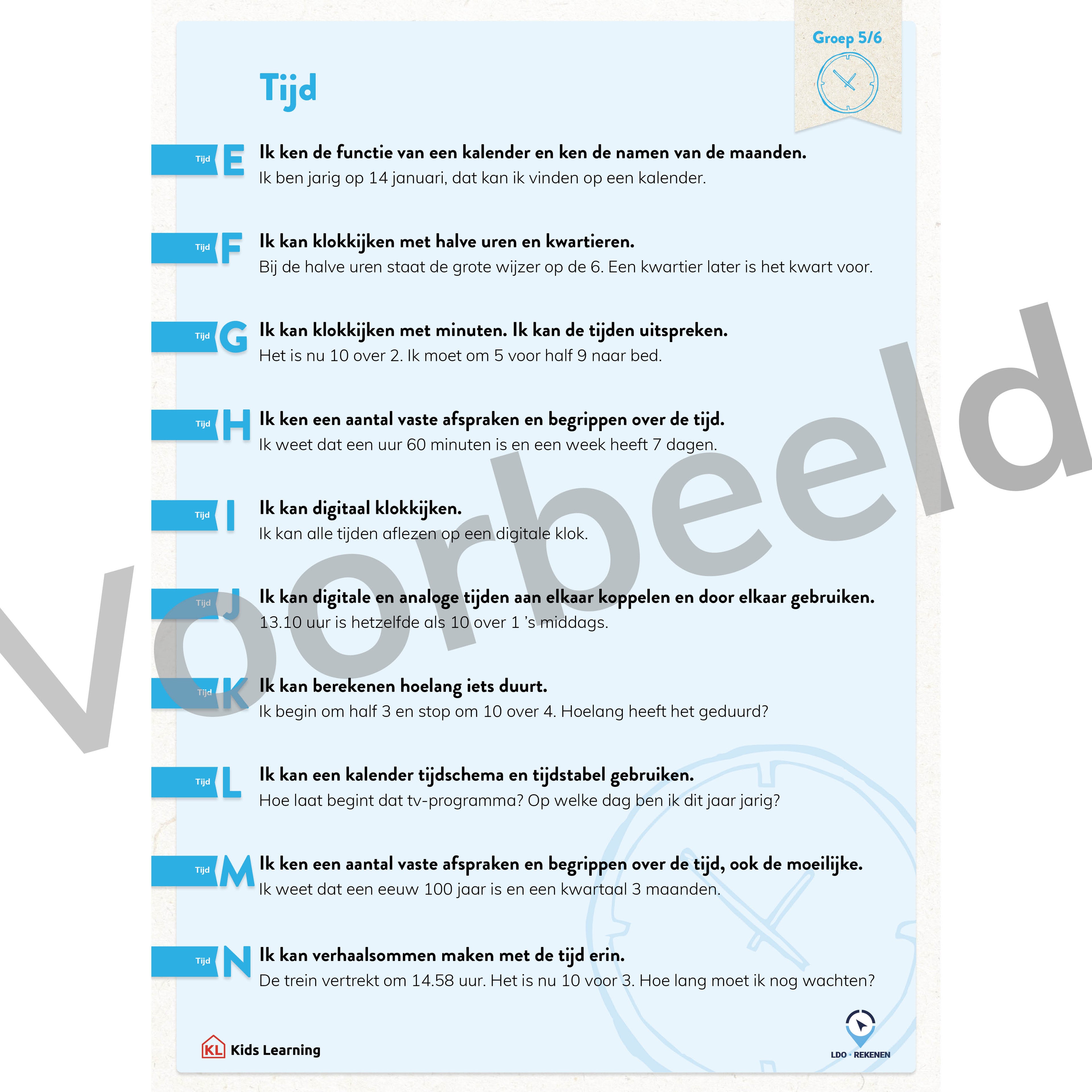 LDO Rekenen - Doelenposters – 3de en 4de leerjaar
