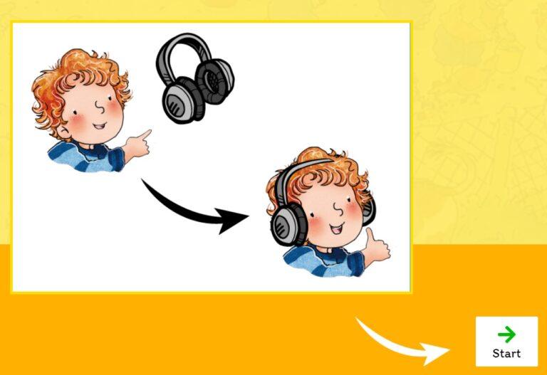 Bas spelletje op het digibord