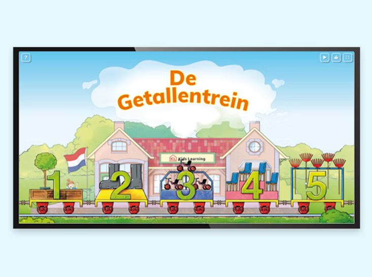 Digibord de Getallentrein startscherm