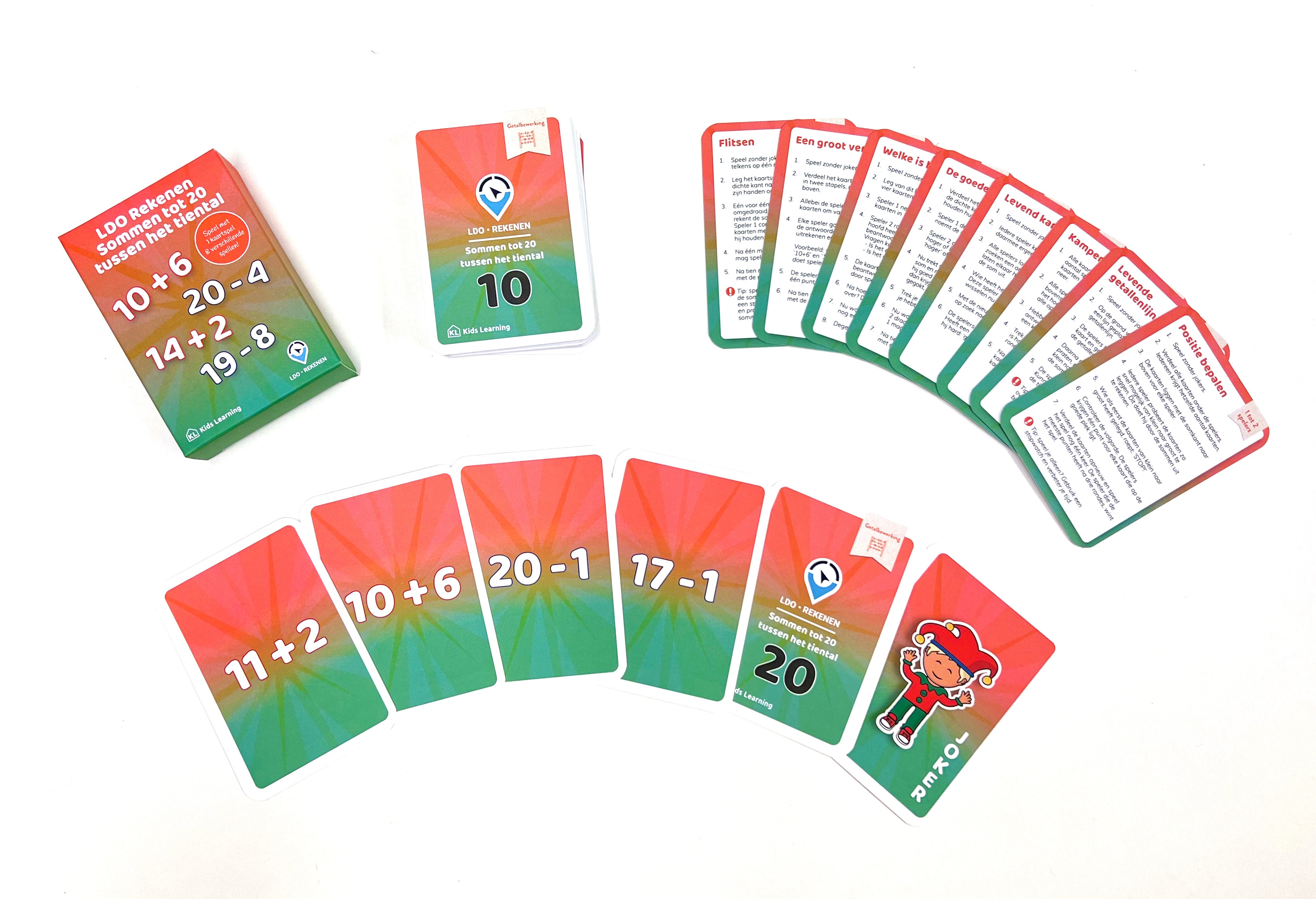 LDO Rekenen - Kaartspel Sommen tot 20 - set van 3