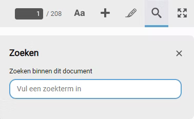 zoekfunctie van online lezen